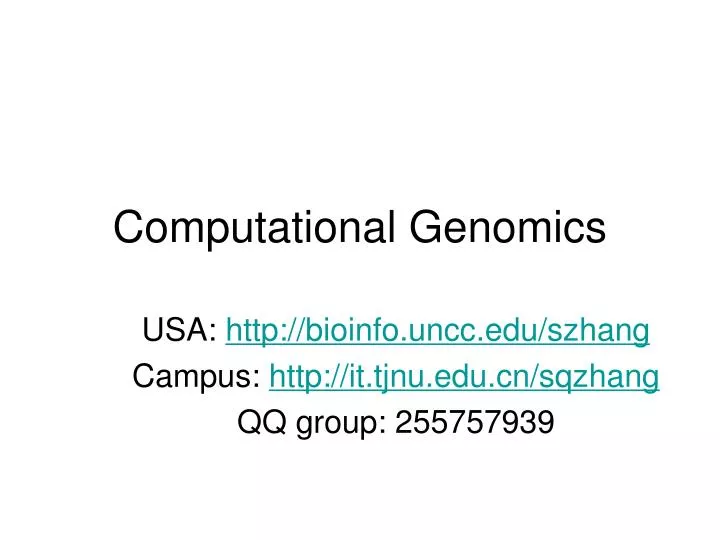 computational genomics