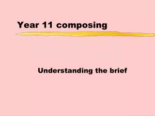 Year 11 composing