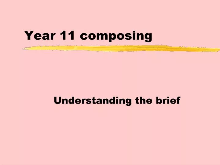 year 11 composing