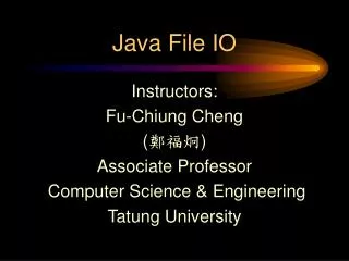 Java File IO
