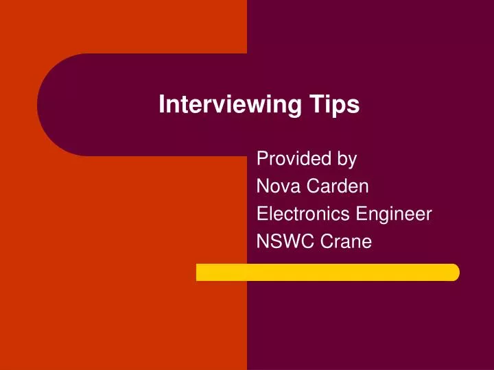interviewing tips