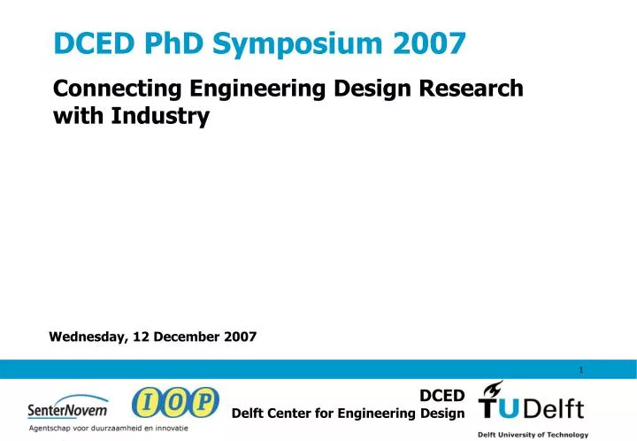 dced phd symposium 2007