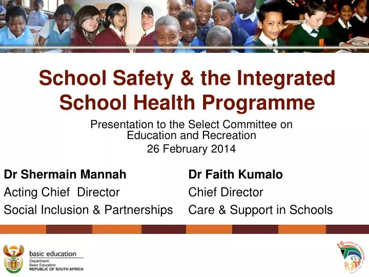 school safety the integrated school health programme