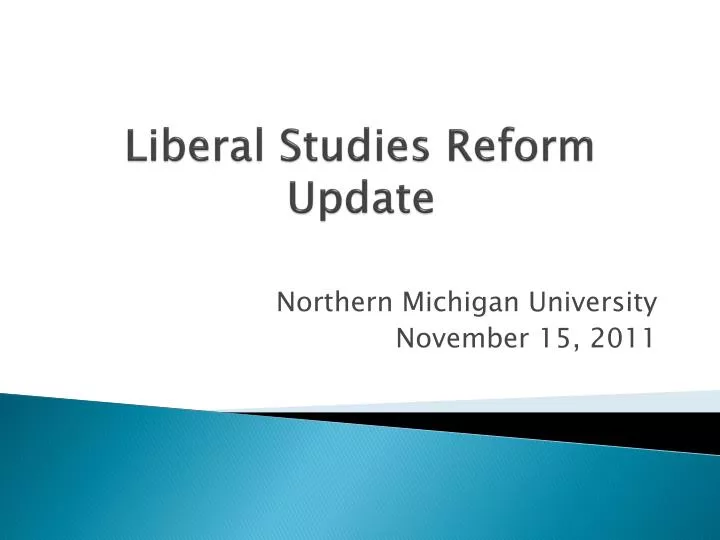 liberal studies reform update