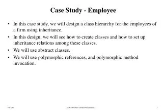 Case Study - Employee