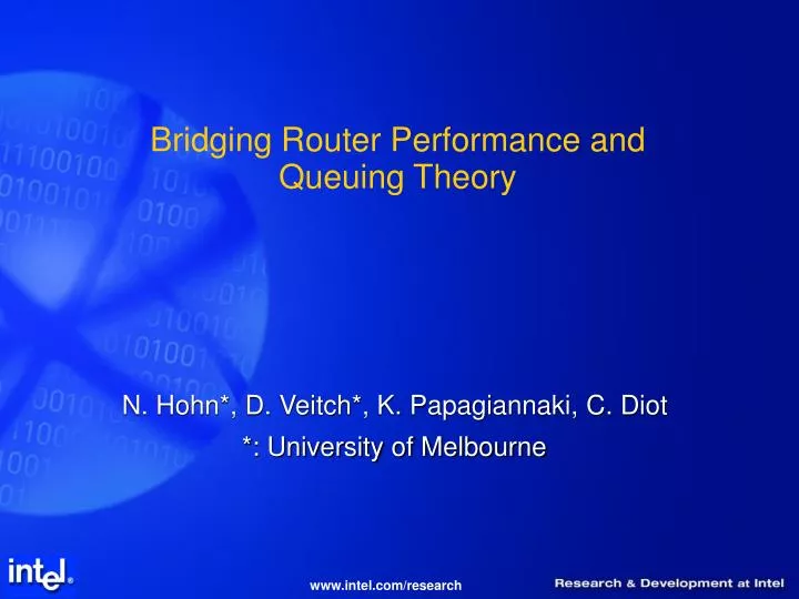 bridging router performance and queuing theory