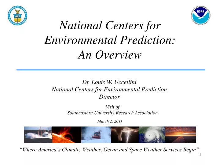 national centers for environmental prediction an overview