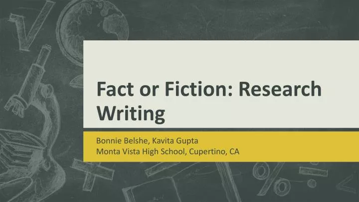 fact or fiction research writing