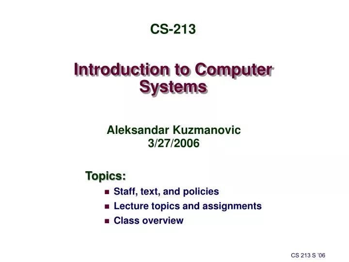 introduction to computer systems