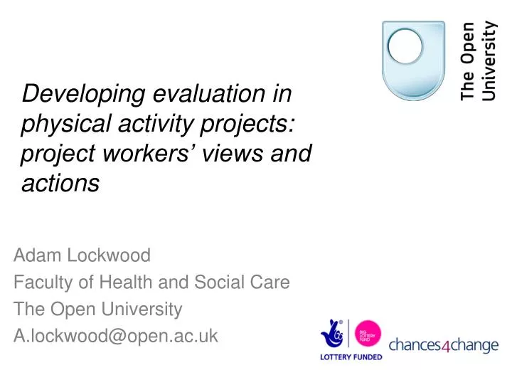 developing evaluation in physical activity projects project workers views and actions