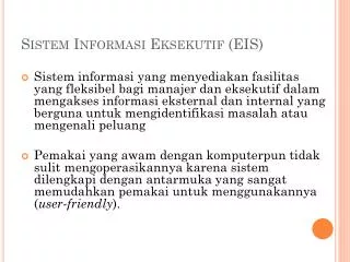 sistem informasi eksekutif eis