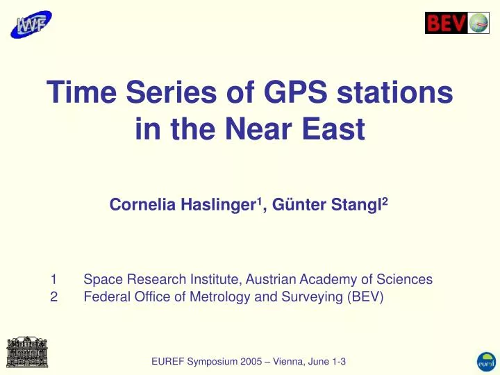 time series of gps stations in the near east