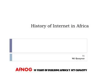 History of Internet in Africa
