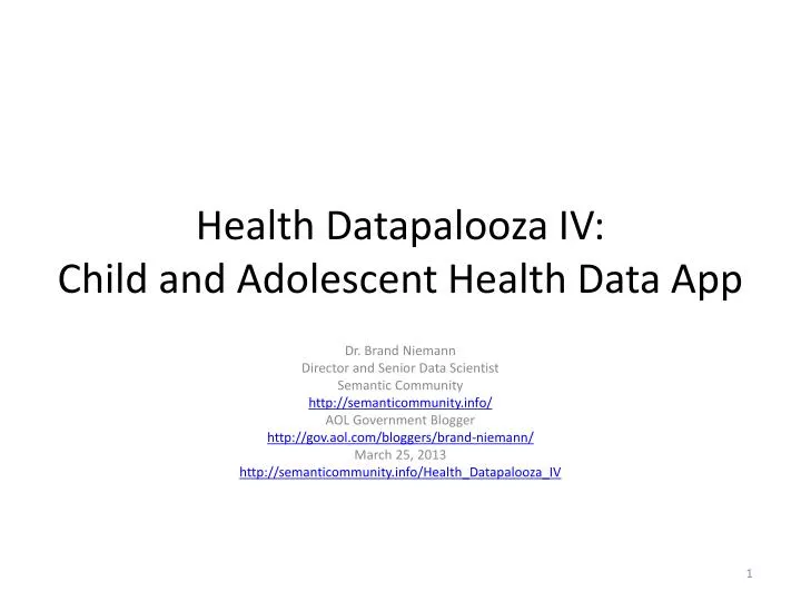 health datapalooza iv child and adolescent health data app