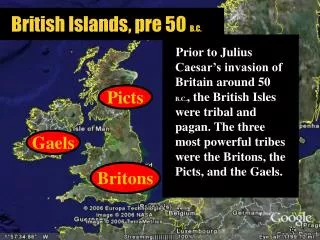 British Islands, pre 50 B.C.