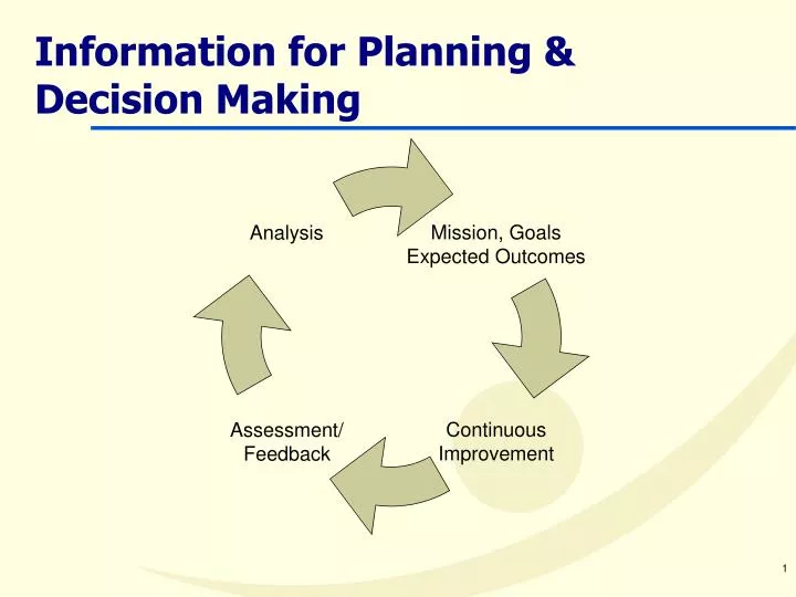 information for planning decision making
