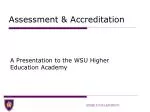 Assessment &amp; Accreditation - slide 1