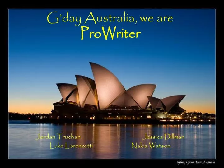 g day australia we are prowriter