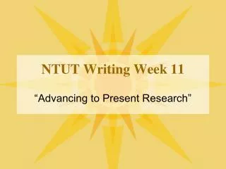 NTUT Writing Week 11