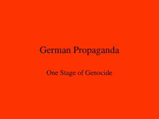 German Propaganda