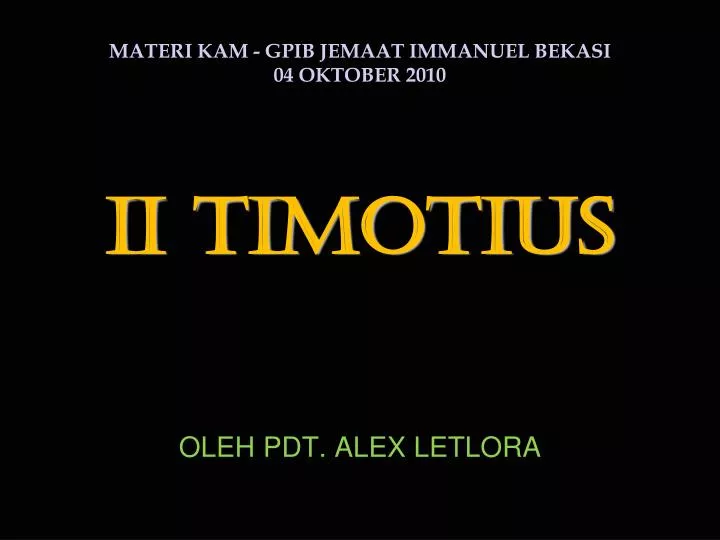 ii timotius