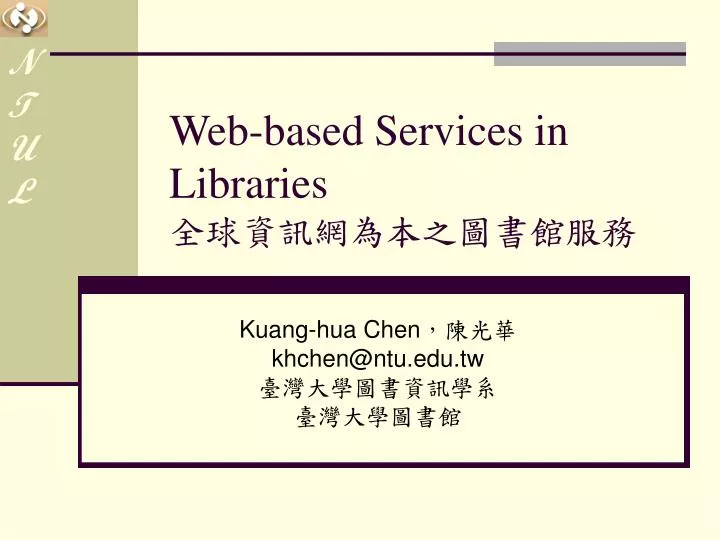 web based services in libraries