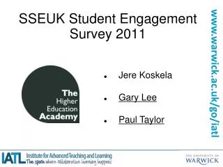 SSEUK Student Engagement Survey 2011