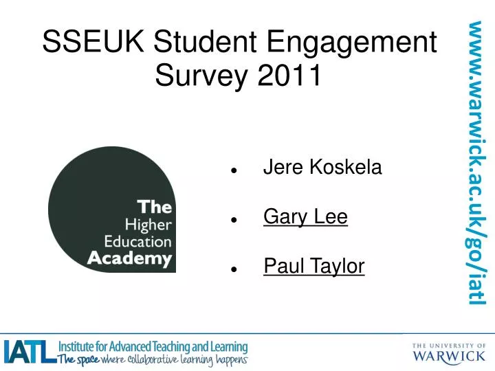 sseuk student engagement survey 2011