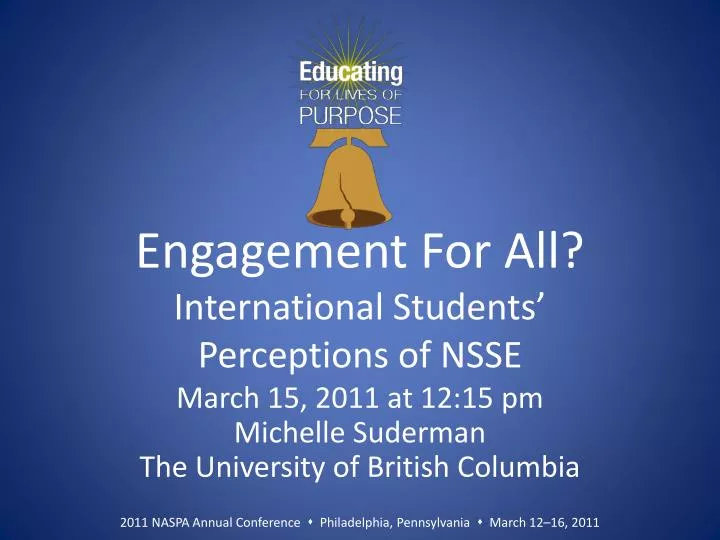 engagement for all international students perceptions of nsse
