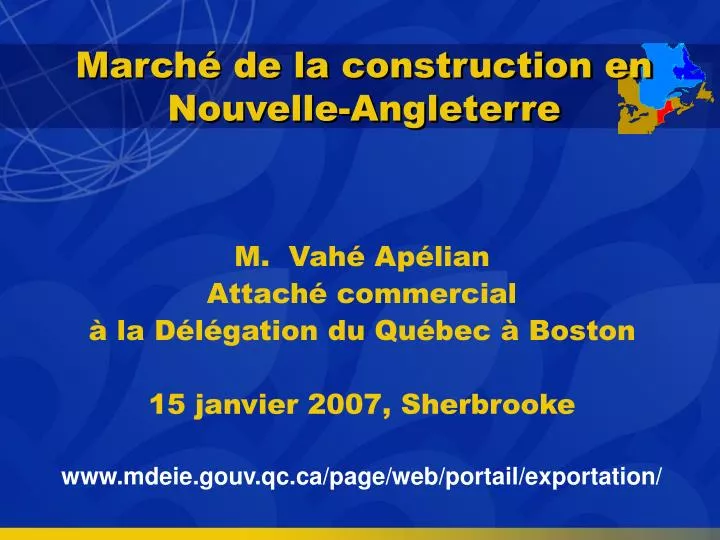 march de la construction en nouvelle angleterre