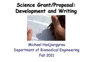 Science Grant/Proposal: Development and Writing