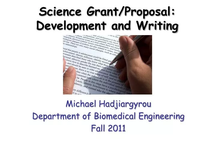 science grant proposal development and writing