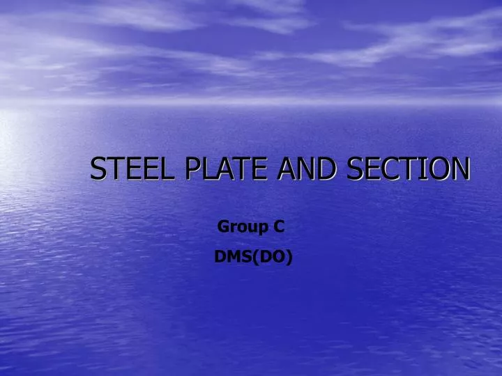 steel plate and section