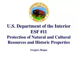 U.S. Department of the Interior ESF #11