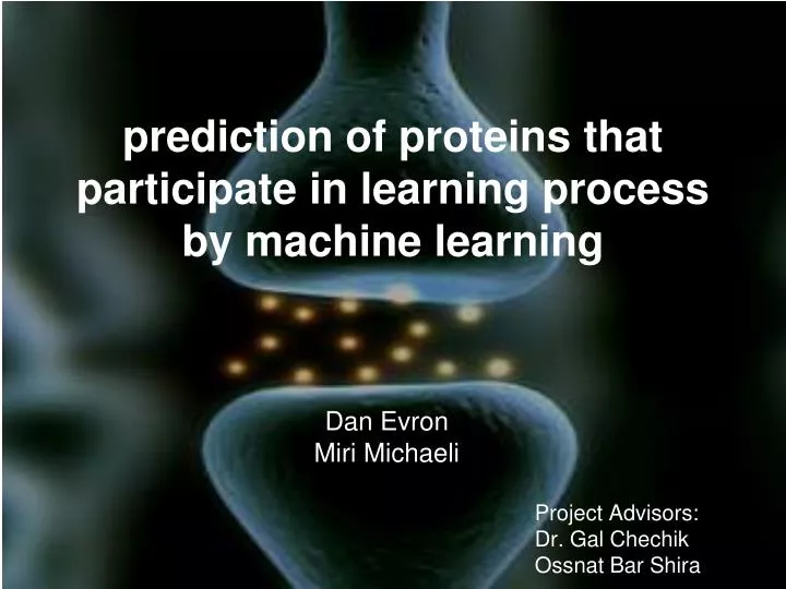 prediction of proteins that participate in learning process by machine learning