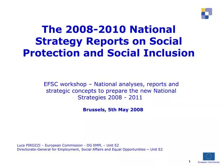 the 2008 2010 national strategy reports on social protection and social inclusion