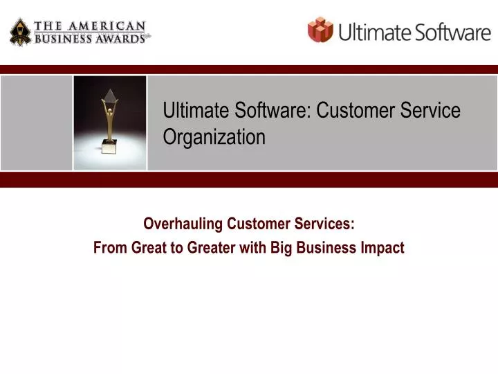 ultimate software customer service organization