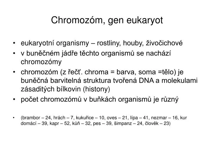 chromoz m gen eukaryot