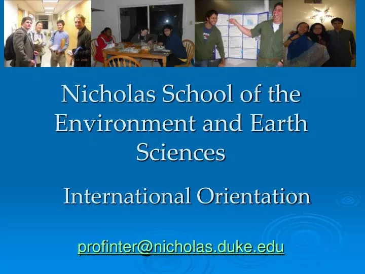 nicholas school of the environment and earth sciences