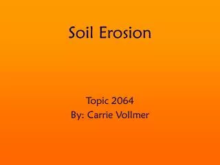 Soil Erosion