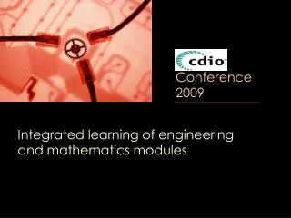 Integrated learning of engineering and mathematics modules