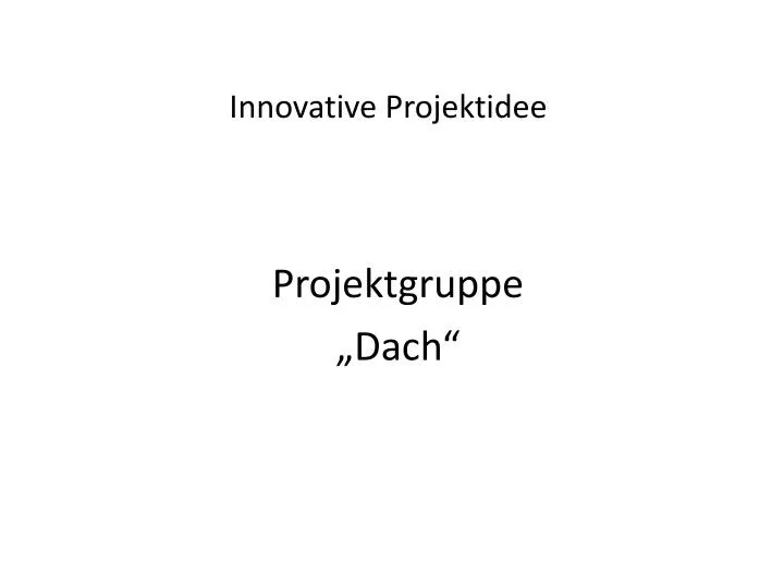 innovative projektidee