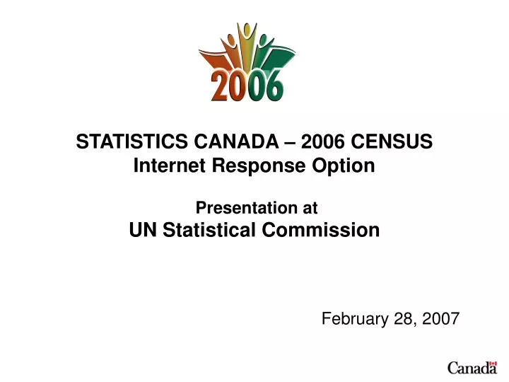 statistics canada 2006 census internet response option presentation at un statistical commission