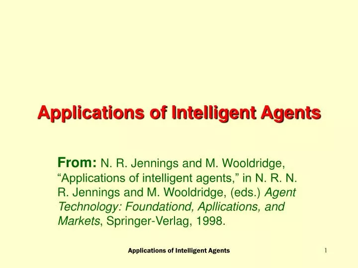 applications of intelligent agents