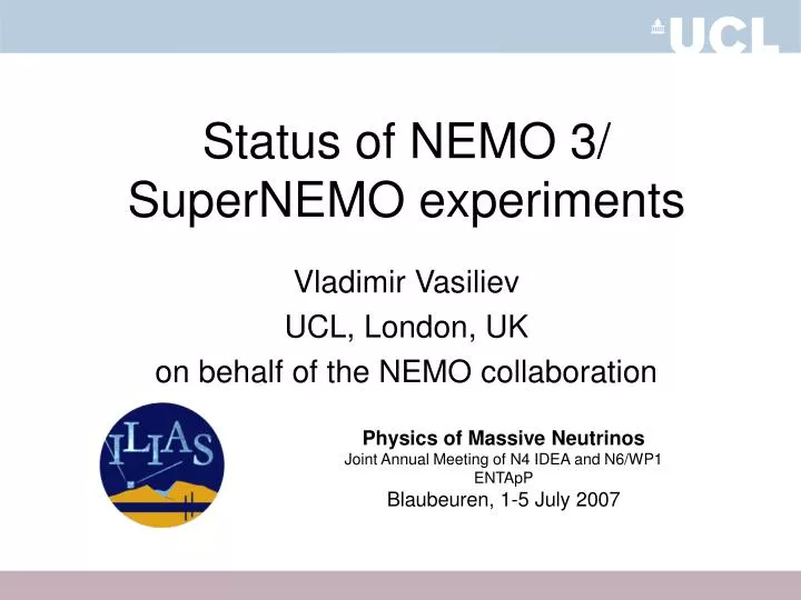 status of nemo 3 supernemo experiments