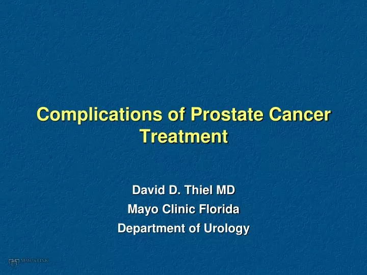 complications of prostate cancer treatment