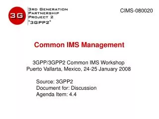 Common IMS Management
