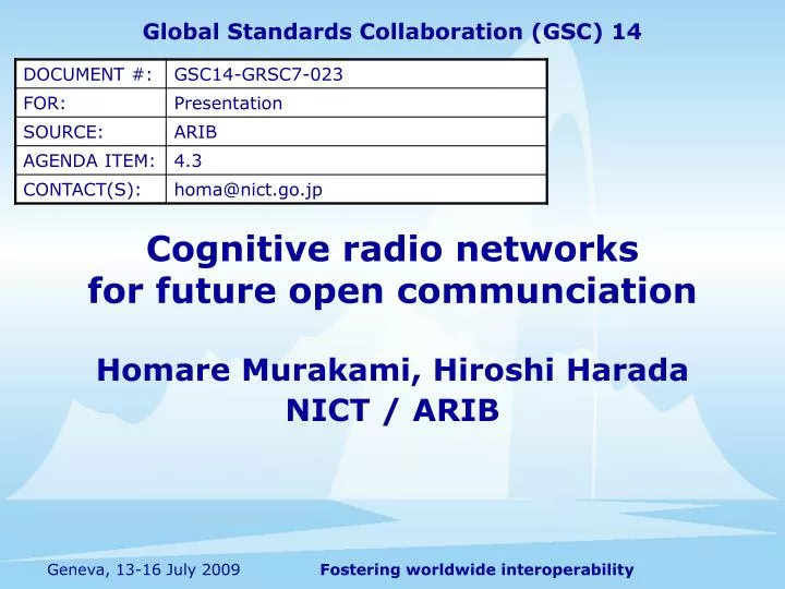 cognitive radio networks for future open communciation