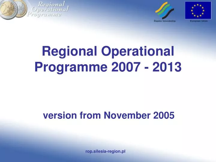 regional operational programme 2007 2013