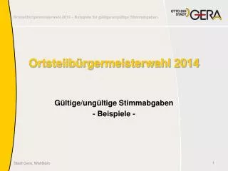 ortsteilb rgermeisterwahl 2014